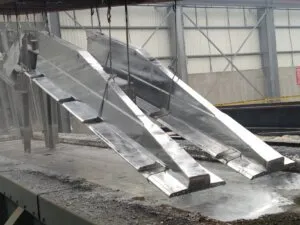 Galvanizing process for barrier system.